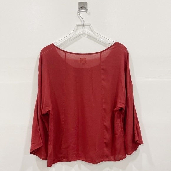 Anthropologie Edme & Esyllte Button Cuff Bell Sleeve Blouse S - Picture 7 of 7